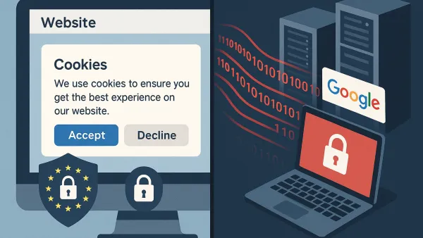 EU privacy ruling visualized: Google reCAPTCHA data sent despite "Decline" option violates GDPR consent requirements