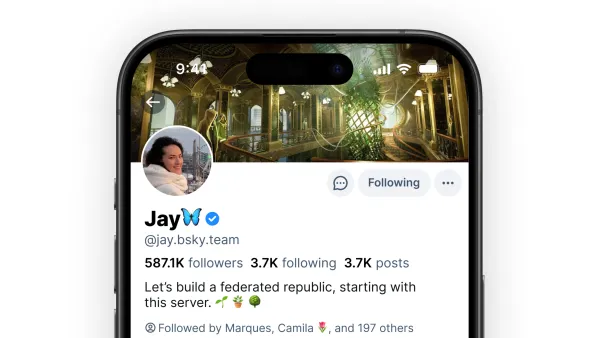 Bluesky profile showing verified user Jay with blue checkmark - new verification system in action.