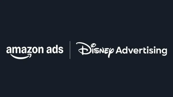 Disney and Amazon Ads logos announcing strategic integration for premium streaming inventory access.