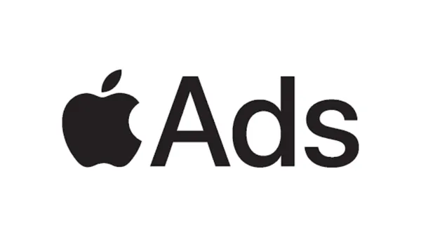 Apple Ads logo showcasing the company's rebranded advertising platform driving Q3 2025 Services growth.