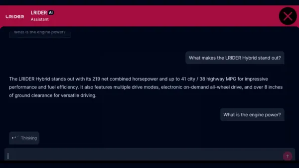 AI chatbot interface demonstrates conversational advertising technology similar to Dailymotion EchoAI format