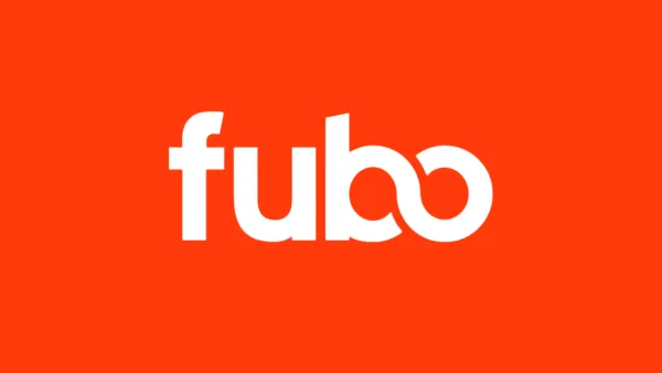 Fubo streaming platform logo displaying company branding amid Q2 2025 financial results and Disney merger news.