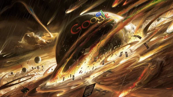 Dramatic visualization of Google's June 2025 core update impact on website rankings and traffic
