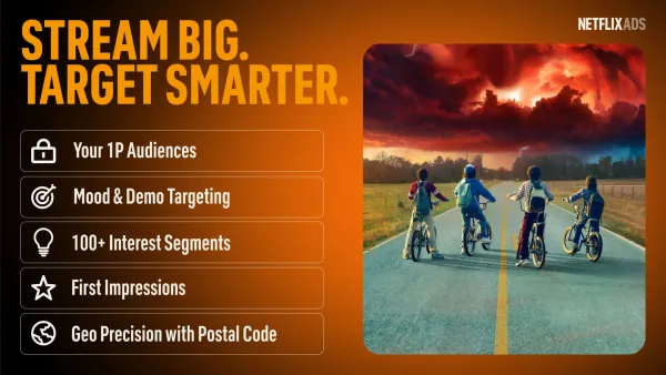 Netflix EMEA targeting features: 1P audiences, mood targeting, 100+ interests, first impressions, postal codes