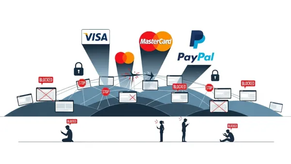 Payment processors Visa, Mastercard, PayPal blocking digital platforms enforcing UK censorship laws