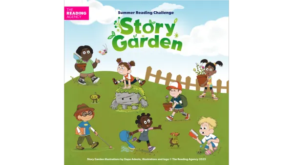 Story Garden illustrations by Dapo Adeola, illustrations and logo © The Reading Agency 2025