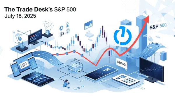 Trade Desk joins S&P 500 index July 2025, showing programmatic advertising growth with connected devices