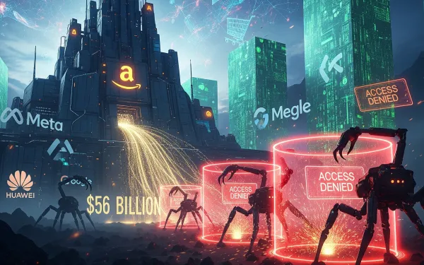 Amazon's digital fortress blocks AI crawlers from Meta, Google, Huawei in $56B advertising battle.