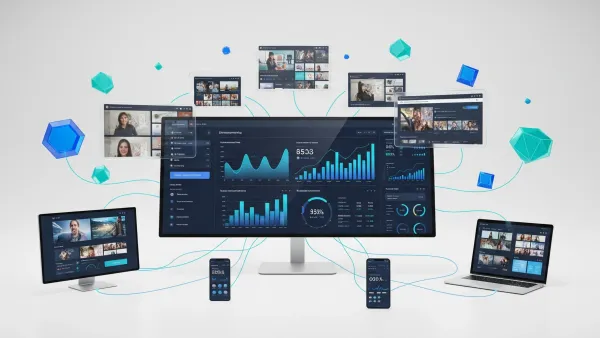 Programmatic advertising dashboard showing CTV growth metrics and multi-device data analytics platform