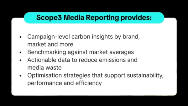Scope3 media reporting features for TikTok advertisers: carbon insights and optimization tools