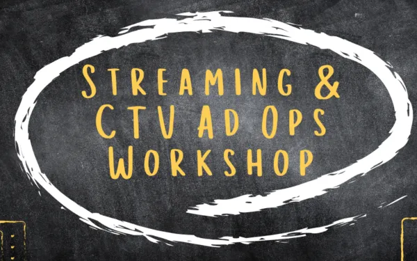 IAB Tech Lab Streaming & CTV Ad Ops Workshop logo discussing connected TV advertising standards