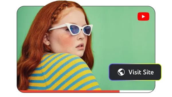 YouTube Promote ad showing "Visit Site" call-to-action button for enhanced website campaign targeting