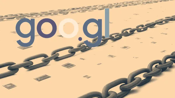 Google goo.gl URL shortener chains on desert landscape symbolizing link preservation and shutdown