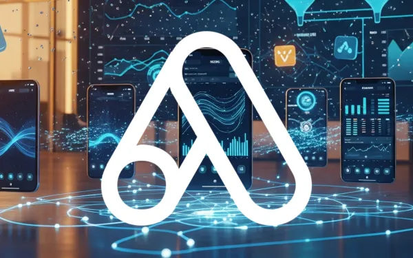 iOS app measurement dashboard displays real-time analytics with Google Ads attribution technology
