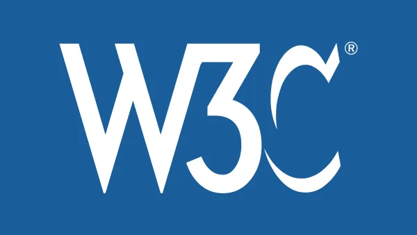 W3C logo representing the World Wide Web Consortium's 2025 Process Document updates for web standards.