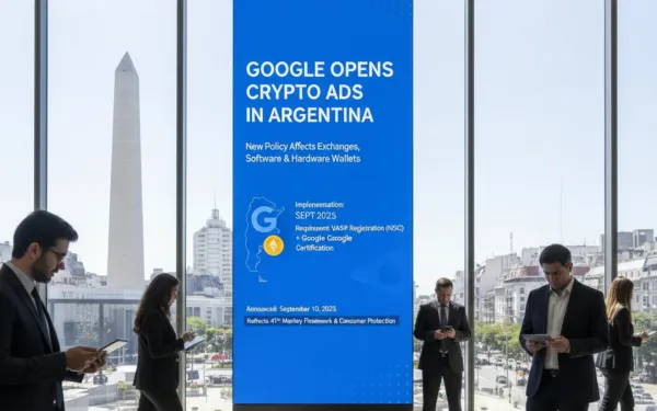 Google expands cryptocurrency advertising to Argentina with September policy