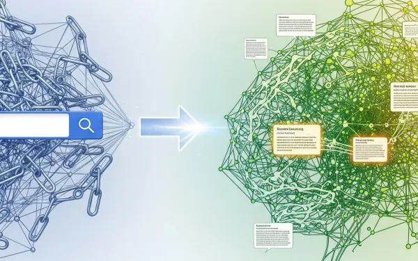 Google's search ranking algorithm shift from PageRank links to content-based quality signals.