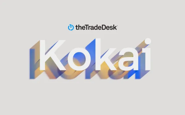 Kokai platform logo showing The Trade Desk's programmatic advertising system with enhanced navigation tools