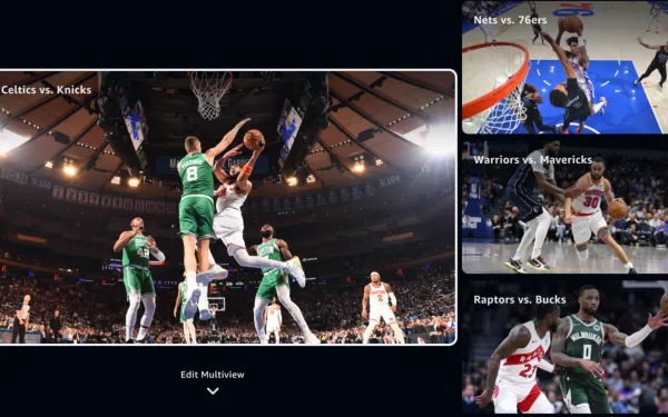 Prime Video's customizable Multiview lets fans watch multiple NBA games simultaneously