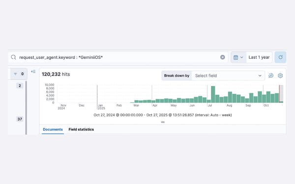 Gemini iOS app traffic revealed through undocumented user agent