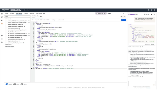 Amazon adds AI agent for Marketing Cloud analytics queries