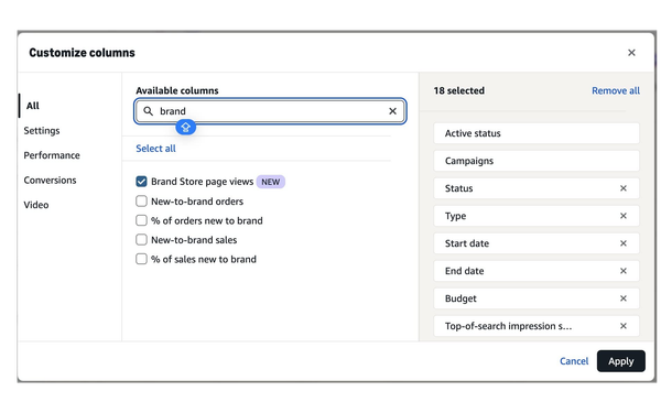 Amazon adds Brand Store page views metric for Sponsored Brands