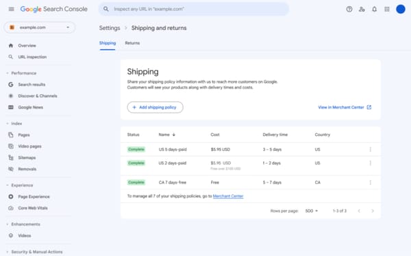 Google expands shipping policy options for online merchants