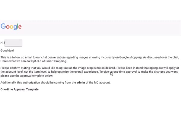 Google Shopping smart cropping distorts product images without opt-out option