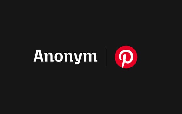 Anonym and Pinterest logos announcing privacy-preserving measurement partnership for advertisers
