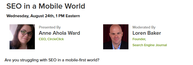Webinar: SEO in Mobile
