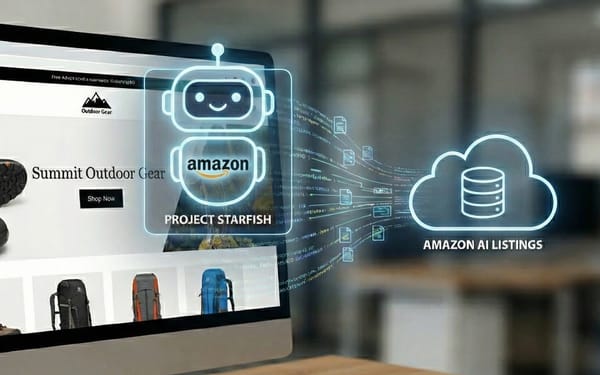 Amazon Project Starfish AI bot scraping small business websites for unauthorized product listings.