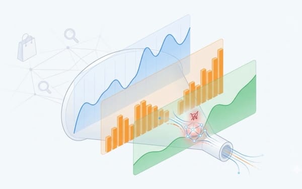 Analytical metric map identifying e-commerce performance trends and checkout friction.