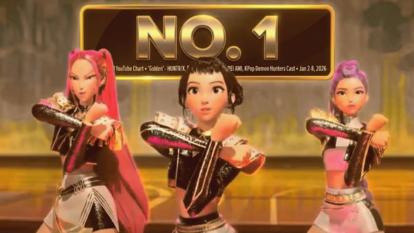 Golden tops YouTube charts Jan 2-8 2026 KPop Demon Hunters Netflix soundtrack 59M views