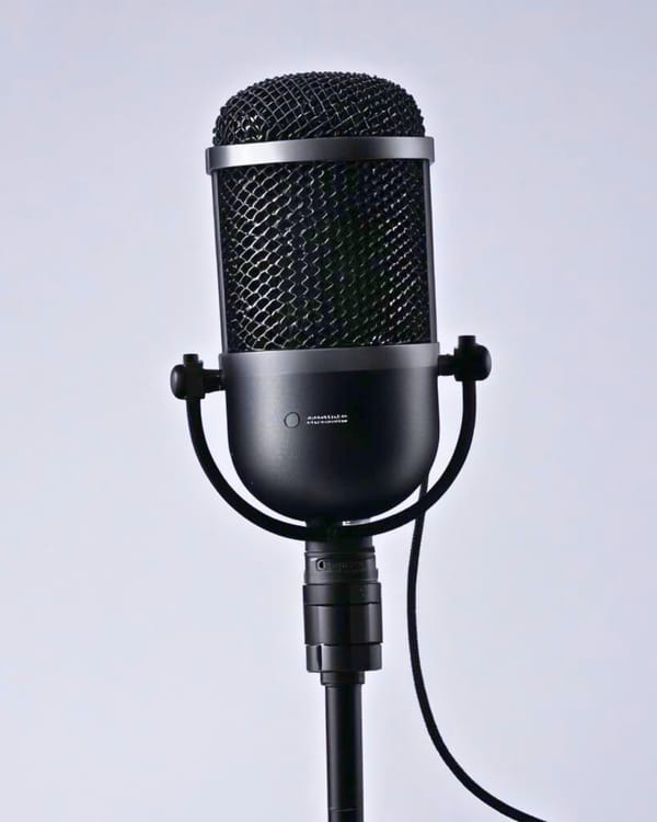 Podcast microphone representing listener loyalty and advertising opportunities in digital audio marketing