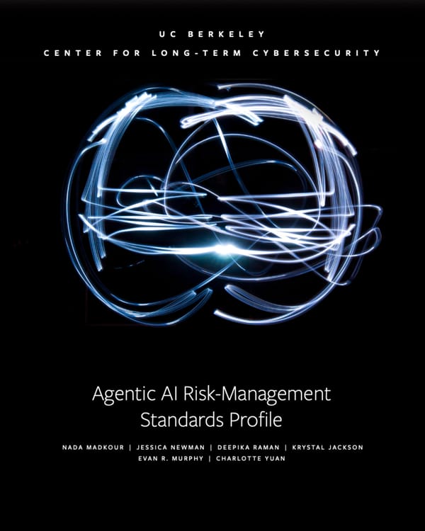 UC Berkeley agentic AI framework showing autonomous system risk management and governance controls