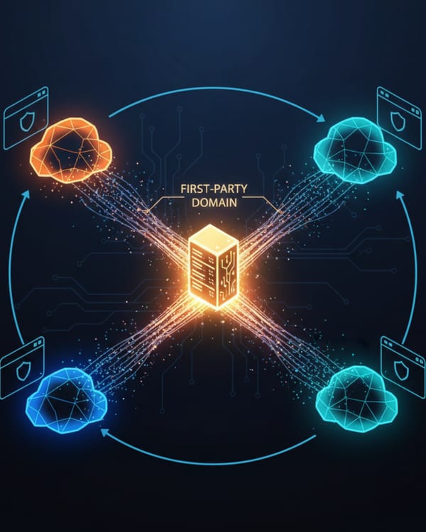 Google tag gateway routes measurement through advertiser domains via Akamai, Cloudflare, and GCP CDNs.