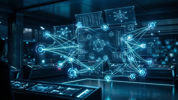Kochava StationOne agentic ad nodes connected via IAB Tech Lab MCP protocol network.