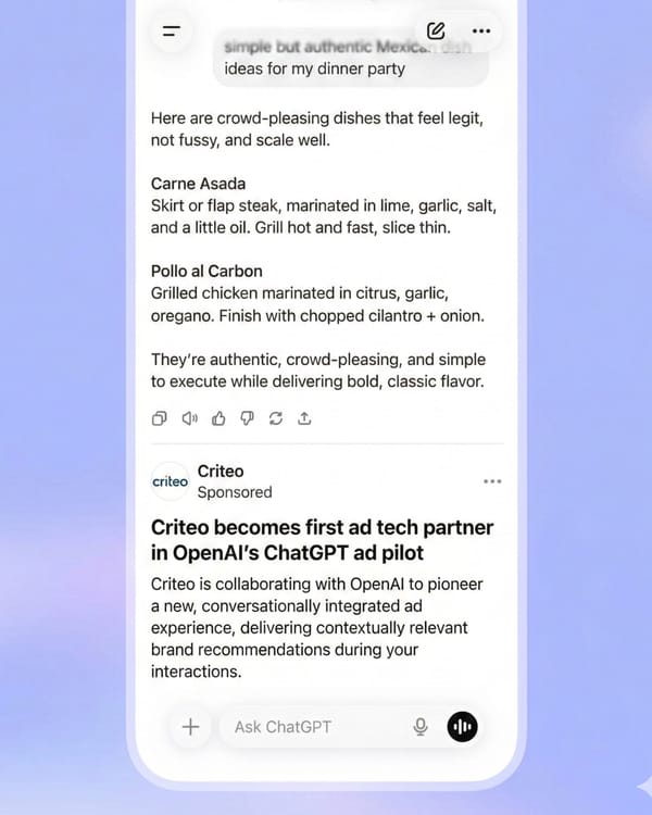 Criteo becomes first ad tech partner in OpenAI's ChatGPT ad pilot