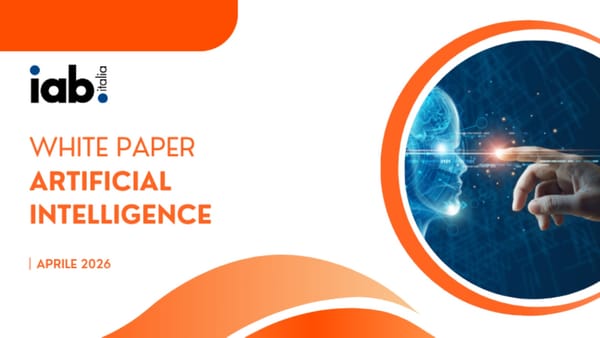 IAB Italia White Paper Artificial Intelligence April 2026 cover with IAB logo