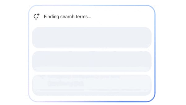 Gemini loading search term suggestions in Google Trends Explore mobile web interface