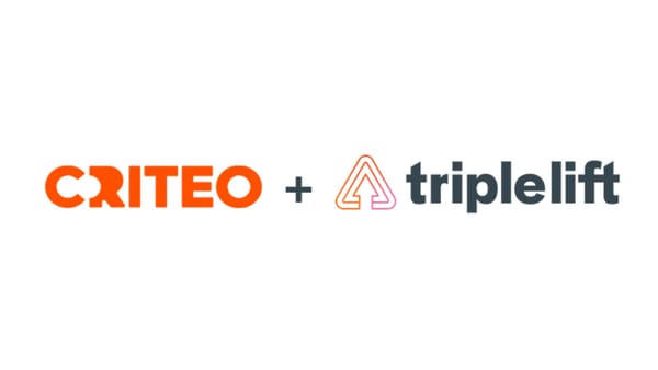 Criteo and TripleLift partnership logo combining commerce audiences with curation for offsite ads.