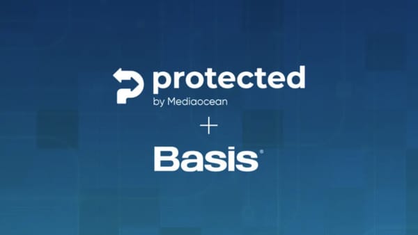 Protected by Mediaocean and Basis integration partnership announcement visual.