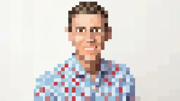 Google SVP Nick Fox, pixel art portrait, AI search and commerce strategy interview 2026