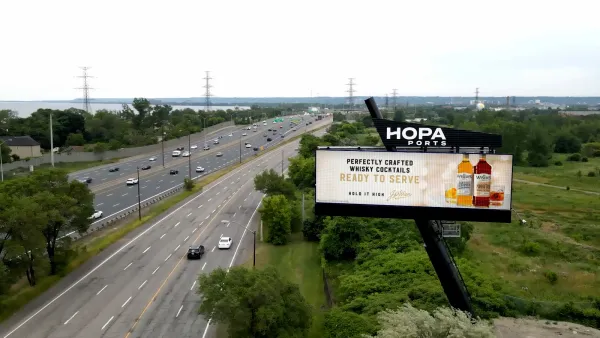 VENDO Media digital billboard beside Canadian highway, DOOH advertising near Toronto