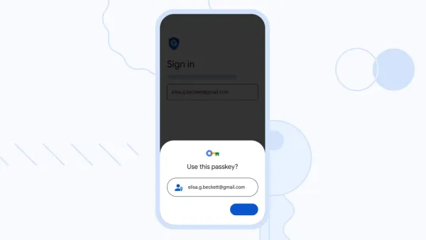 Google passkey prompt on mobile asking to confirm identity for Google Ads sign-in