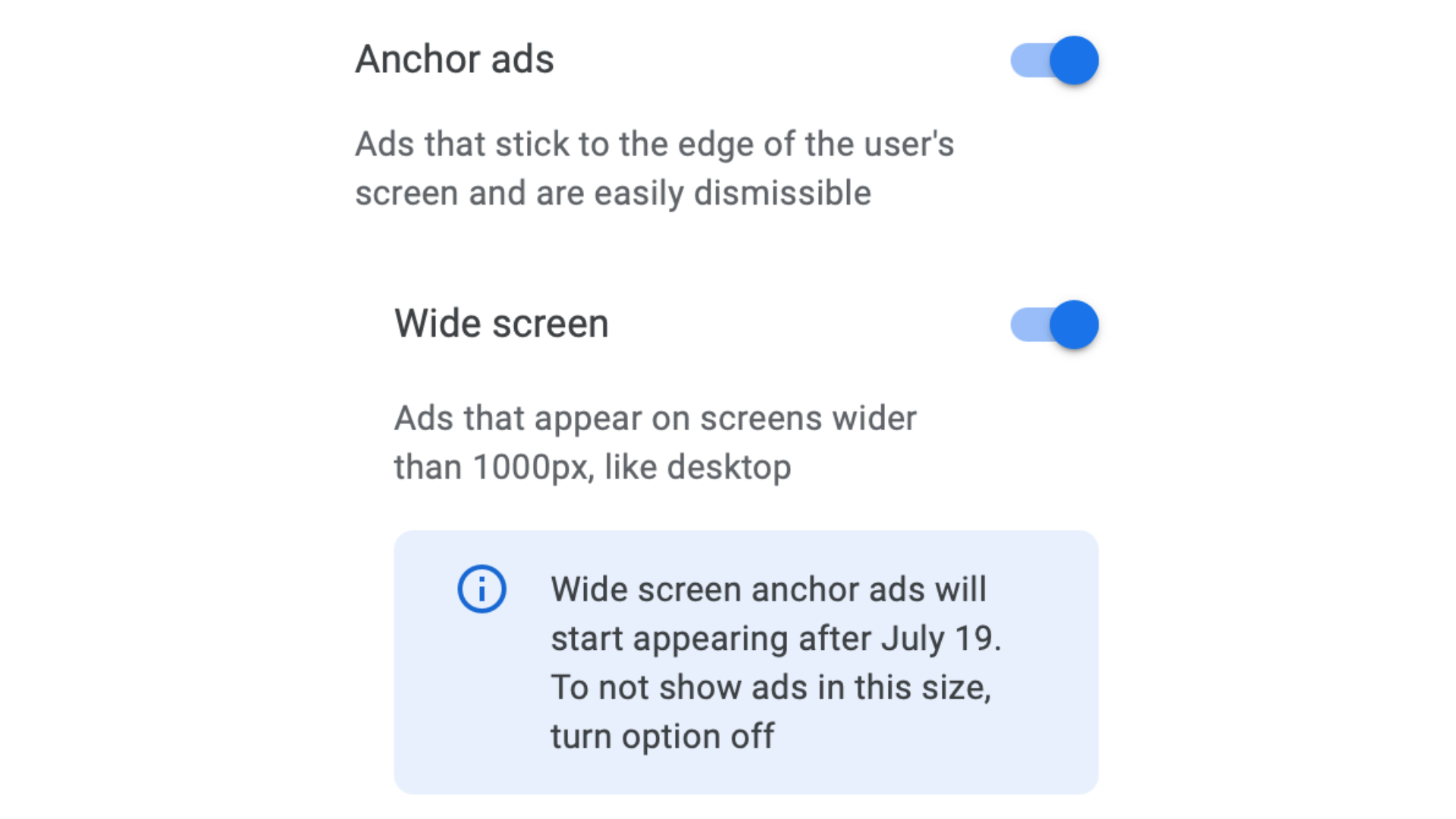 Google to show anchor ads on desktop screens