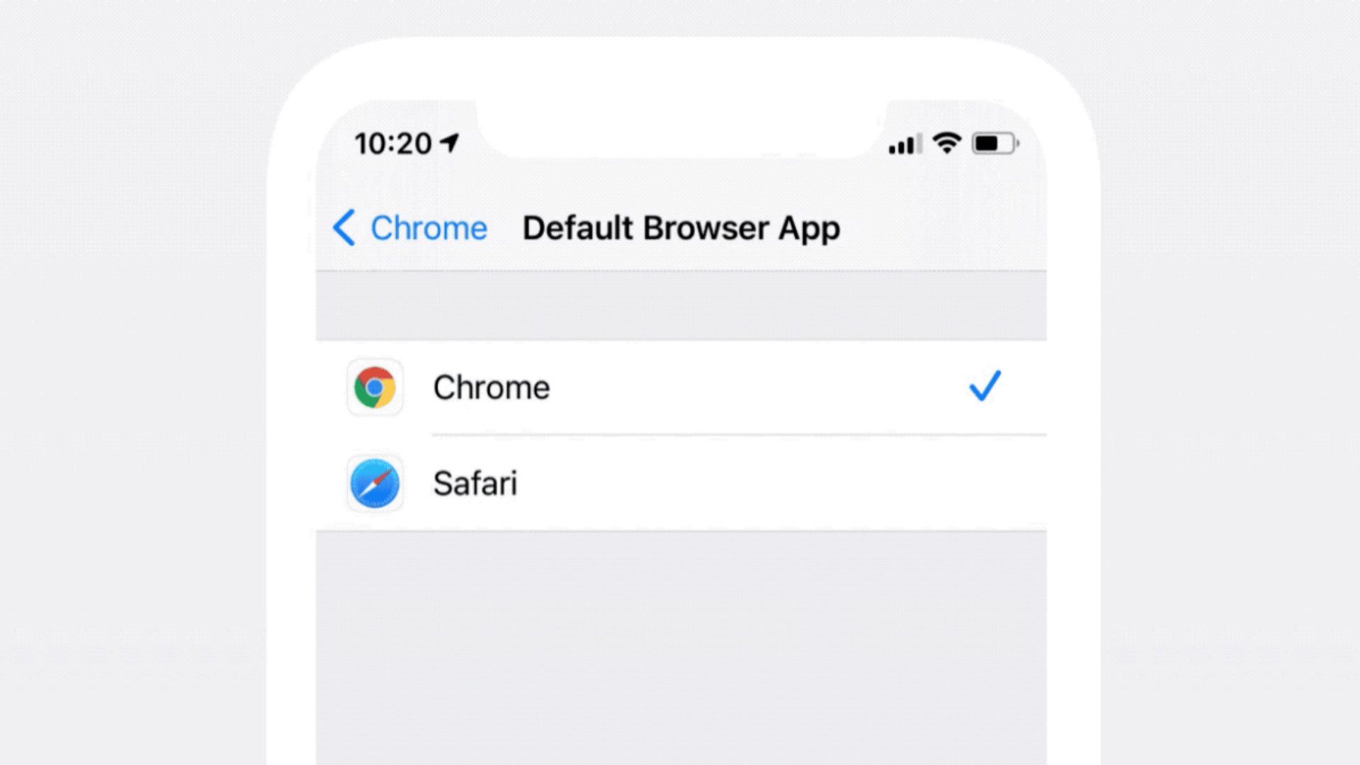 default browser and mail apps in iOS 14