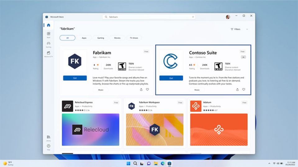 Microsoft introduces ads in the Microsoft Store, the app store for Windows